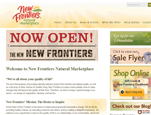 Tablet Screenshot of newfrontiersmarket.com